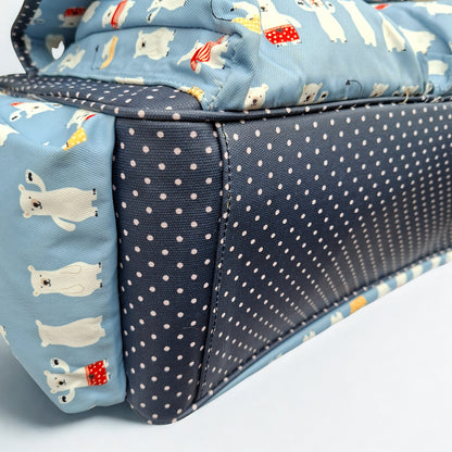 VIVACE Baby Travel Bag: Blue PVC DIAPER BAG with Changing Mat