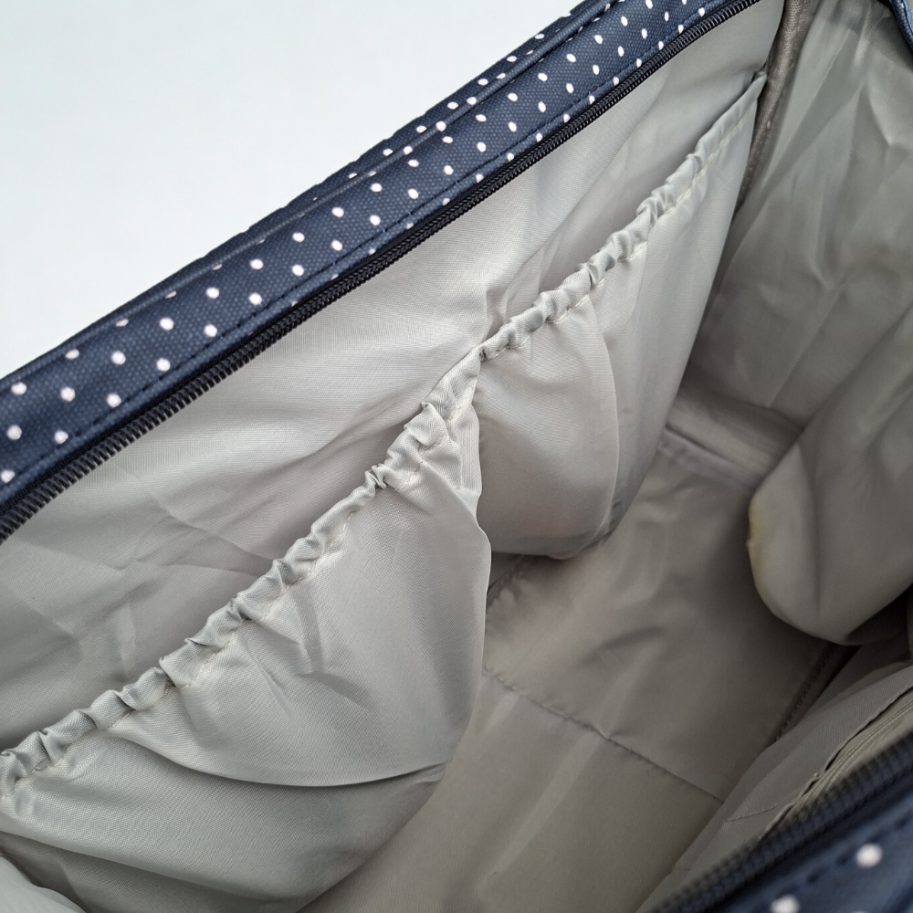 VIVACE Baby Travel Bag: Blue PVC DIAPER BAG with Changing Mat