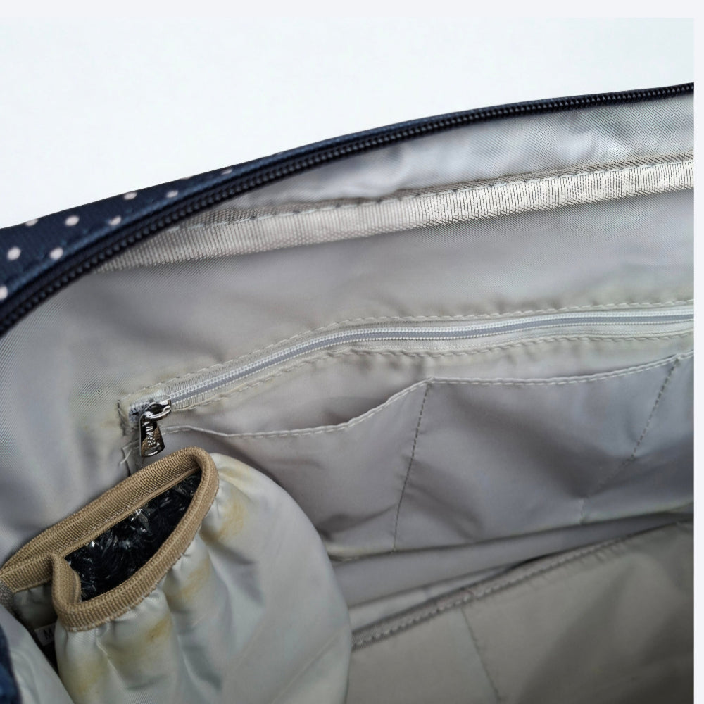 VIVACE Baby Travel Bag: Blue PVC DIAPER BAG with Changing Mat