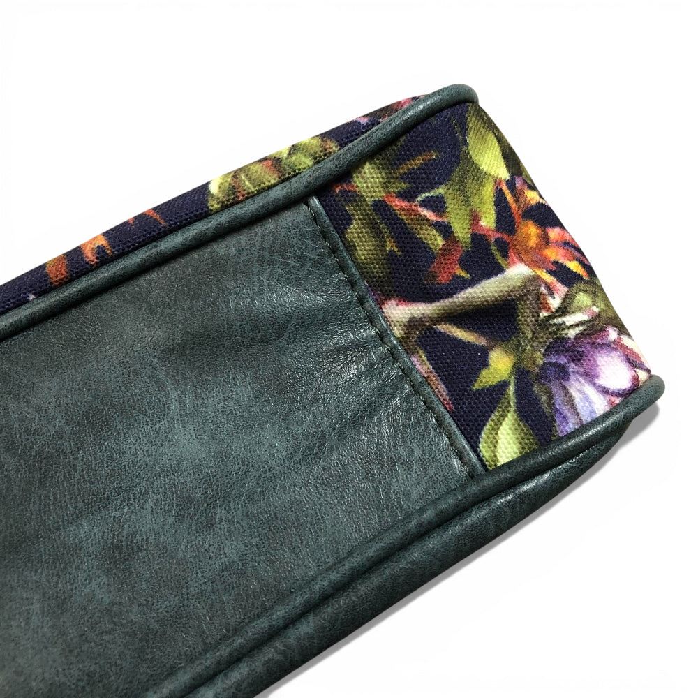 Vivace blue Protea canvas handbag bottom view