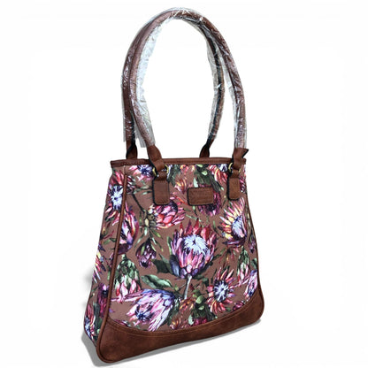 Vivace handbag Protea motif detail