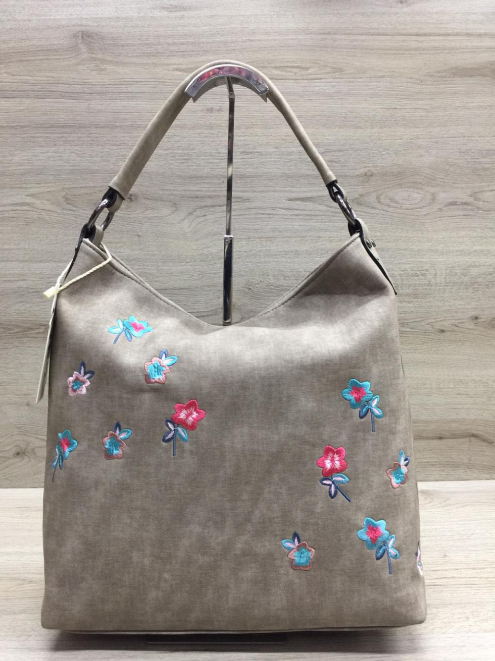 Vivace Handbag: Large KHAKI Spring Blossom Tote bag