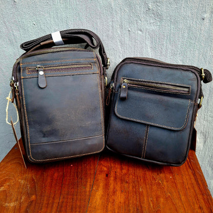 Vivace his and hers leather sling bag combo side by side