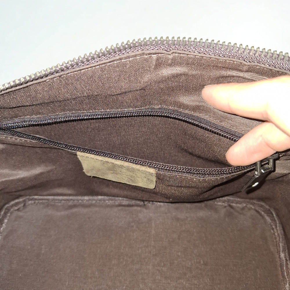 Vivace Men's Toiletry Bag: LARGE COFFEE BROWN Genuine Vanity Bag