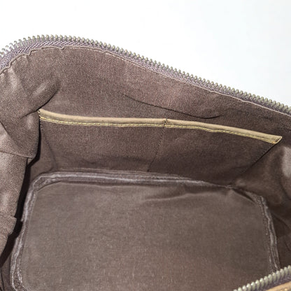 Vivace Men's Toiletry Bag: LARGE COFFEE BROWN Genuine Vanity Bag