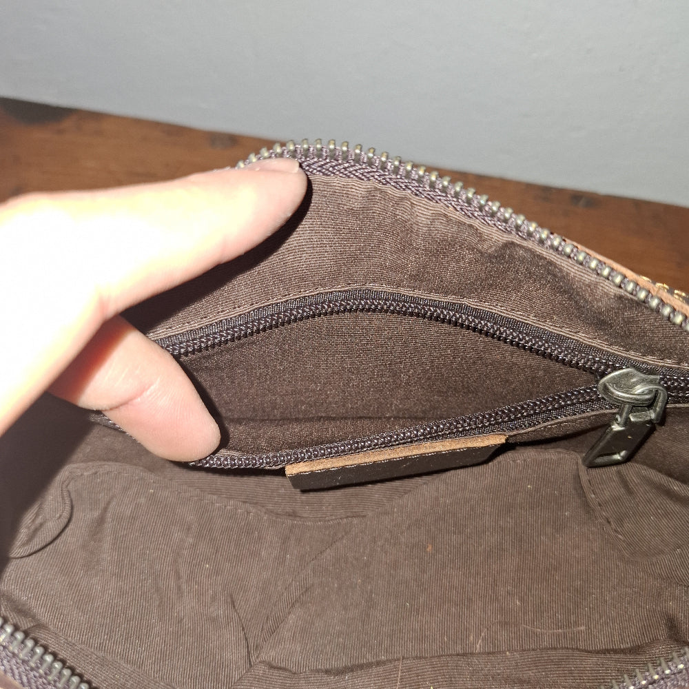 Vivace Men's Toiletry Bag: MOCHA BROWN Genuine Leather Vanity Bag