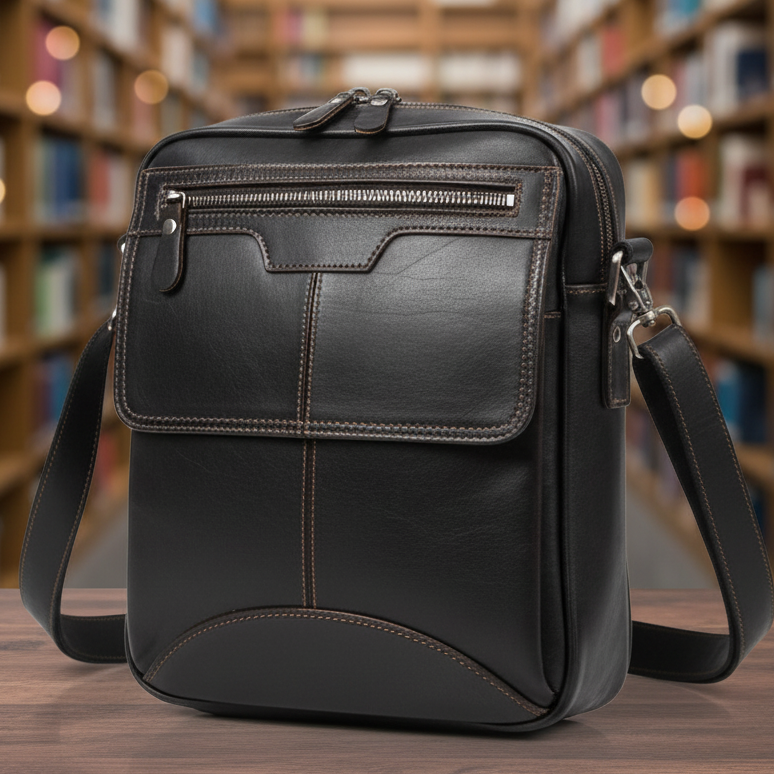 Vivace Sling Bag: COFFEE BROWN Genuine Leather Messenger Bag