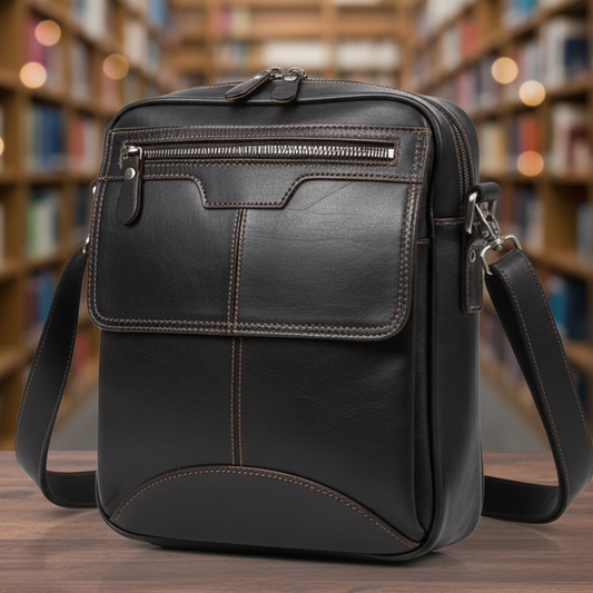 Vivace Sling Bag: COFFEE BROWN Genuine Leather Messenger Bag