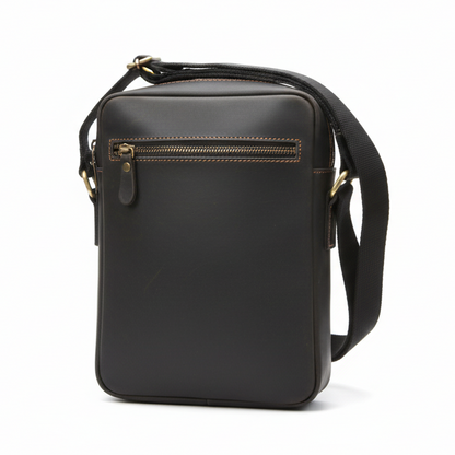 Vivace Sling Bag: Dark Coffee Unisex Genuine Leather Sling Bag with ADJUSTABLE STRAP