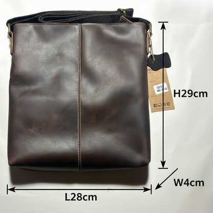Vivace Sling Bag: Genuine Leather Medium Sling Bag - DARK COFFEE sized
