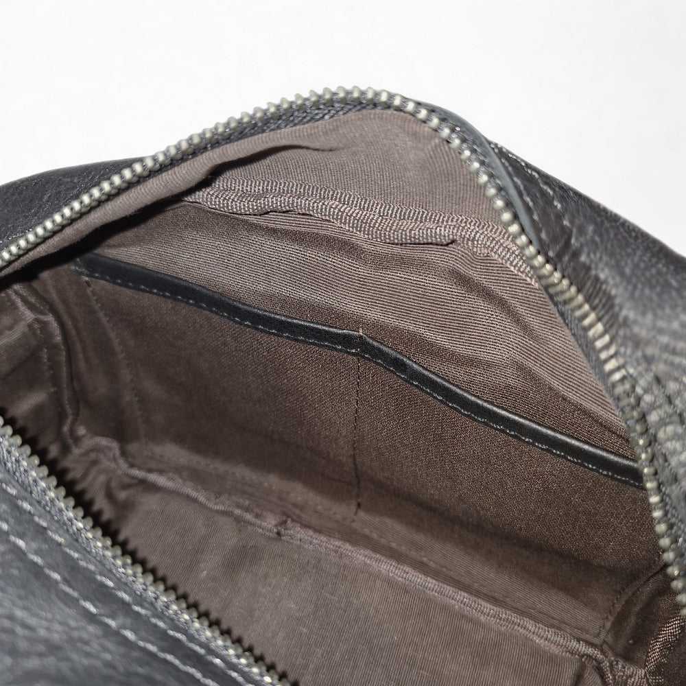 Vivace Men's Toiletry Bag: BLACK Genuine Vanity Bag