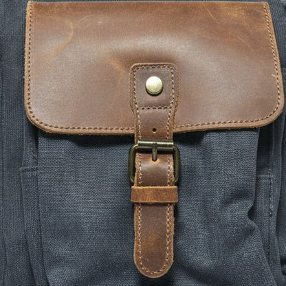 vivace-weekender-bag-charcoal-canvas-and-brown-genuine-leather-travel-bag-sachel FRN POCKET ZOOMED